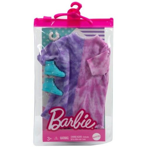 Mattel Barbie Doll Fashion PACK (Pink & Purple TieDye Sweatshirt