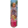 Mattel - BARBIE DOLL (Blonde Hair, Purple & Yellow Heart-Print Dress and Platform Sneakers) GHW49