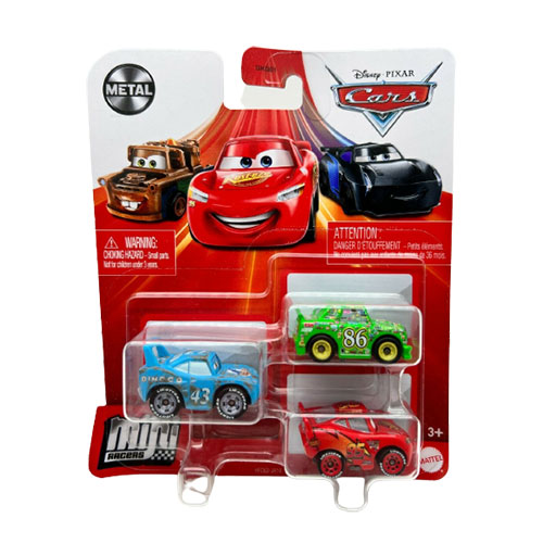 Mattel Disney Pixar Cars Metal Mini Racers 3 PACK McQueen Damaged King Chick Hicks HFC63 M Sell2BBNovelties Sell TY Beanie Babies Action Figures Barbies Cards Toys selling online