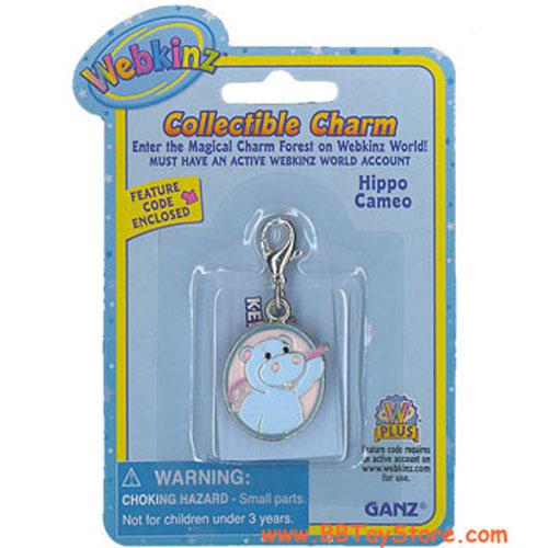 Webkinz Collectible Charm - HIPPO CAMEO (Mint)