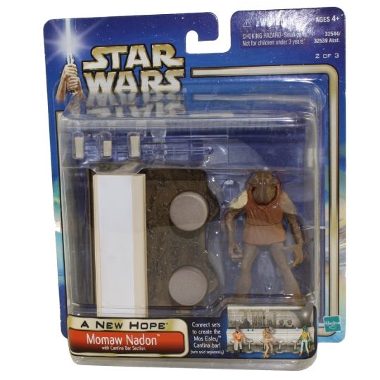 Star Wars - A New Hope Action Figure Set - MOMAW NADON with Cantina Bar  Section (Mint)