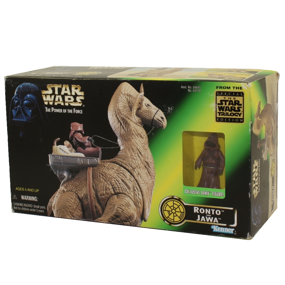 star wars power of the force jawa and ronto action figure