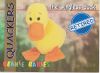 TY Beanie Babies BBOC Card - Series 1 Retired (BLUE) - QUACKERS the Duck (Mint)