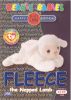 TY Beanie Babies BBOC Card - Series 2 Birthday (BLUE) - FLEECE the Napped Lamb (Mint)