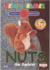 TY Beanie Babies BBOC Card - Series 2 Birthday (GREEN) - NUTS the Squirrel (Mint)
