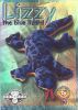 TY Beanie Babies BBOC Card - Series 2 Retired (SILVER) - LIZZY the Blue Lizard (Mint)