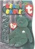 TY Beanie Babies BBOC Card - Series 3 - Beanie/Buddy Left (SILVER) - ERIN the Bear (Mint)