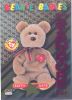 TY Beanie Babies BBOC Card - Series 3 Birthday (MAGENTA) - 1999 SIGNATURE BEAR (Mint)