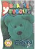 TY Beanie Babies BBOC Card - Series 3 - Beanie/Buddy Right (TEAL) - ERIN the Bear (Mint)