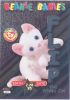TY Beanie Babies BBOC Card - Series 3 Birthday (SILVER) - FLIP the White Cat (Mint)