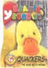 TY Beanie Babies BBOC Card - Series 3 - Beanie/Buddy Right (GOLD) - QUACKERS the Duck with Wings (Mi