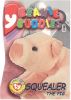 TY Beanie Babies BBOC Card - Series 3 - Beanie/Buddy Right (TEAL) - SQUEALER the Pig (Mint)