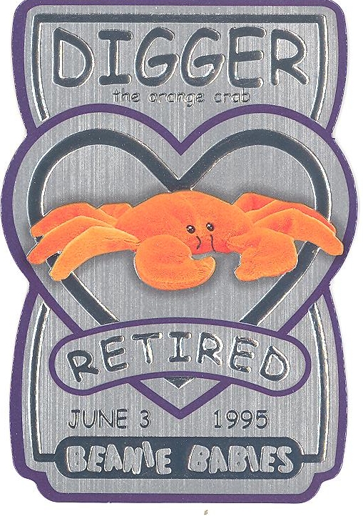 Orange crab beanie baby shop
