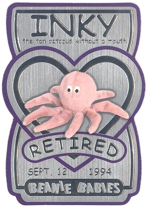 TY Beanie Babies BBOC Card Series Retired (SILVER) INKY the