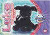 TY Beanie Babies BBOC Card - Series 4 Birthday (PURPLE) - LUKE the Black Lab (Mint)