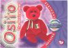 TY Beanie Babies BBOC Card - Series 4 Birthday (PURPLE) - OSITO the Mexican Bear (Mint)