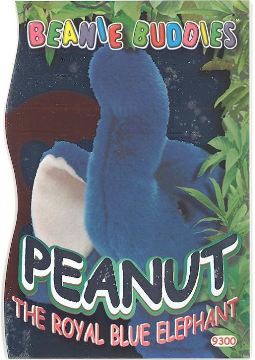 Ty Beanie Buddy Peanut The Elephant Royal Blue for sale online