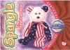 TY Beanie Babies BBOC Card - Series 4 Birthday (ORANGE) - SPANGLE the Bear (Mint)