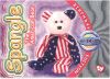 TY Beanie Babies BBOC Card - Series 4 Birthday (SILVER) - SPANGLE the Bear (Mint)