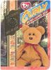 TY Beanie Babies BBOC Card - Series 4 - Retired (GOLD) - CURLY the Brown Napped Bear (Mint)
