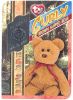TY Beanie Babies BBOC Card - Series 4 - Retired (SILVER) - CURLY the Brown Napped Bear (Mint)