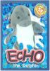 TY Beanie Babies BBOC Card - Series 4 Wild (SILVER) - ECHO the Dolphin (Mint)