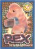 TY Beanie Babies BBOC Card - Series 4 Wild (SILVER) - REX the Dinosaur (Mint)