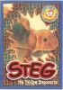 TY Beanie Babies BBOC Card - Series 4 Wild (ORANGE) - STEG the Dinosaur (Mint)