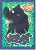 TY Beanie Babies BBOC Card - Series 4 Wild (PURPLE) - VELVET the Panther (Mint)