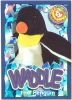 TY Beanie Babies BBOC Card - Series 4 Wild (PURPLE) - WADDLE the Penguin (Mint)