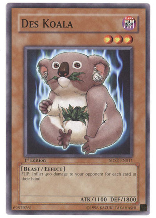 Yu-Gi-Oh Card - 5DS2-EN011 - DES KOALA (common) (Mint):  Sell2BBNovelties.com: Sell TY Beanie Babies, Action Figures, Barbies, Cards  & Toys selling online