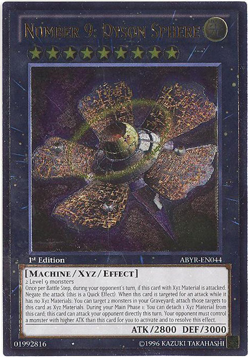 yugioh number 9 dyson sphere deck 9: - MGED-EN089 - Rare Once per turn Number C9: Chaos Dyson Sphere