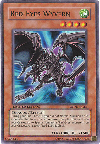 SUPER RARE LIMITED EDITION RED EYES WYVERN ANPR YUGIOH 