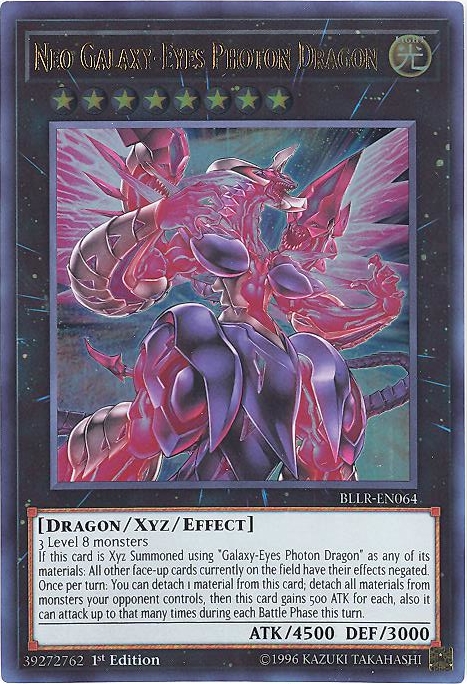 Yu-Gi-Oh Card - BLLR-EN064 - NEO GALAXY-EYES PHOTON DRAGON (ultra rare  holo) (Mint): Sell2BBNovelties.com: Sell TY Beanie Babies, Action Figures,  Barbies, Cards & Toys selling online