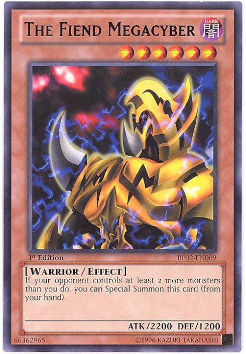 Yu-Gi-Oh Card - BP02-EN009 - THE FIEND MEGACYBER (rare) (Mint)