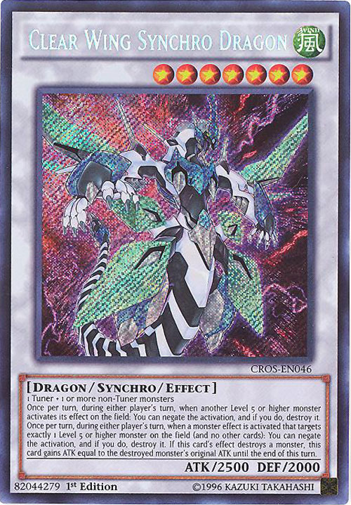 thumbnail image 2 of Yu-Gi-Oh! Clear Wing Synchro Dragon Card – CROS-EN046, Crossed Souls, 1st Edition Ultimate Rare 2 of 14