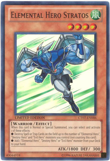 Yu-Gi-Oh Card - CT07-EN006 - ELEMENTAL HERO STRATOS (super rare holo ...