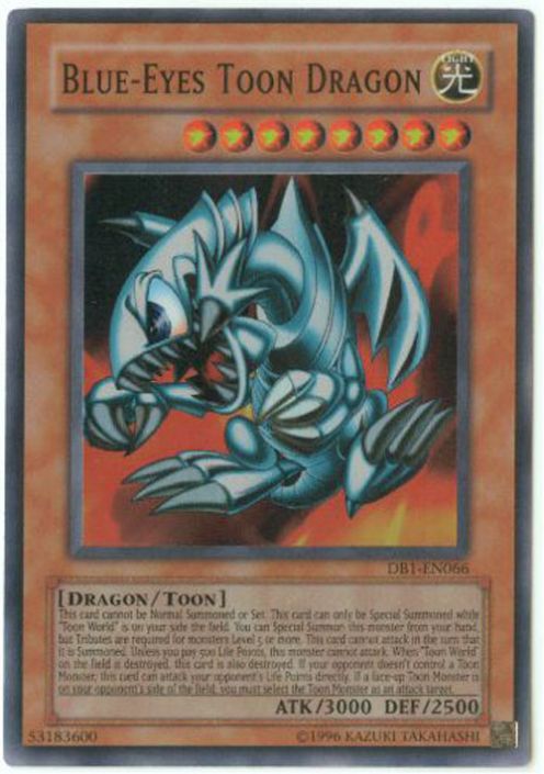 yugioh cards blue eyes toon dragon RespectYGO Special summon and raise one of the toon monsters with this beautifully embossed metal card Blue-eyes Toon Dragon MRL Secret