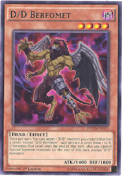 Yu-Gi-Oh Card - DOCS-EN010 - D/D BERFOMET (rare) (Mint ...