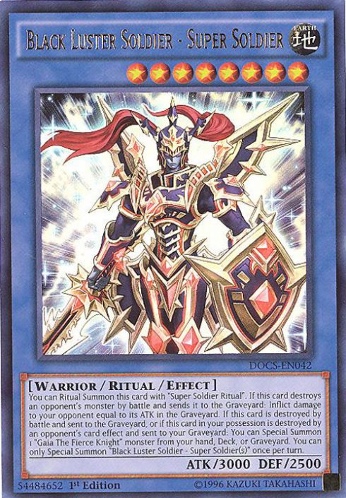 Yu-Gi-Oh Card - DOCS-EN042 - BLACK LUSTER SOLDIER - SUPER SOLDIER (ultra  rare holo) (Mint)