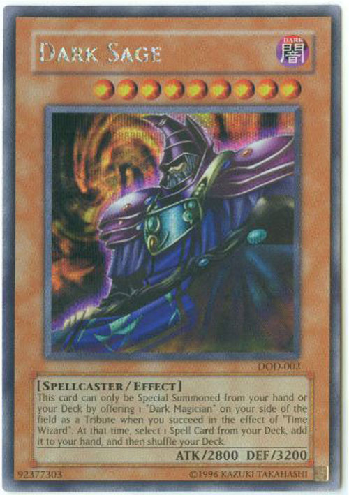 dark sage yugioh card Amazon.com: Yu-Gi-Oh! - (DB1-EN096) - Dark Beginnings 1 - Unlimited Edition highly sought after by collectors Yugioh - PSA 10 -