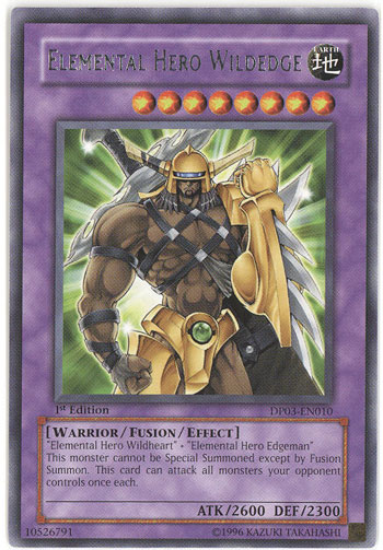 Yu-Gi-Oh Card - DP03-EN010 - ELEMENTAL HERO WILDEDGE (rare) (Mint)