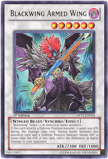 Carta Yu-Gi-Oh! Black-Winged Strafe (DP11-EN019) - Paquete Duelista 11, 1ª Edición, Común