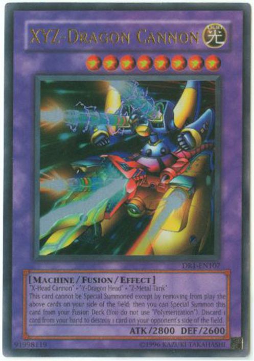 Yu-Gi-Oh Card - DR1-EN107 - XYZ-DRAGON CANNON (ultra rare holo) (Mint):  Sell2BBNovelties.com: Sell TY Beanie Babies, Action Figures, Barbies, Cards  & Toys selling online