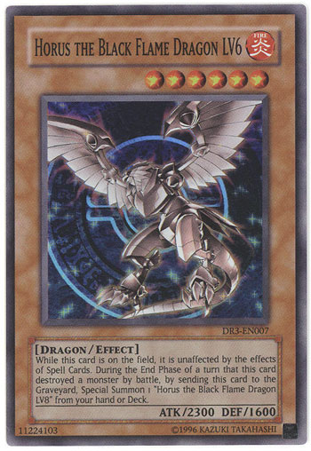Yu-Gi-Oh Card - DR3-EN007 - HORUS THE BLACK FLAME DRAGON LV6 (super rare  holo) (Mint): Sell2BBNovelties.com: Sell TY Beanie Babies, Action Figures,  Barbies, Cards & Toys selling online
