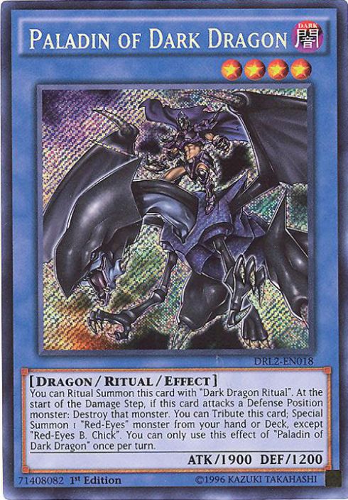 Yu-Gi-Oh Card - DRL2-EN018 - PALADIN OF DARK DRAGON (secret rare holo) (Mint): Sell2BBNovelties.com: Sell TY Beanie Babies, Action Figures, Barbies, Cards & Toys selling online Yu-Gi-Oh Card - DRL2-EN018 - PALADIN OF DARK DRAGON (secret rare holo) (Mint): Sell2BBNovelties.com: Sell TY Beanie Babies, Action Figures, Barbies, Cards & Toys selling online