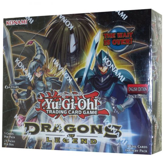 Yu-Gi-Oh Cards - Dragons of Legend - Booster Box (24 Packs) (New):  Sell2BBNovelties.com: Sell TY Beanie Babies, Action Figures, Barbies, Cards  & Toys selling online