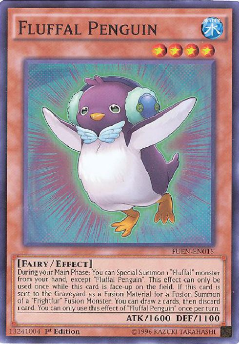 Yu-Gi-Oh Card - FUEN-EN015 - FLUFFAL PENGUIN (super rare holo) (Mint)
