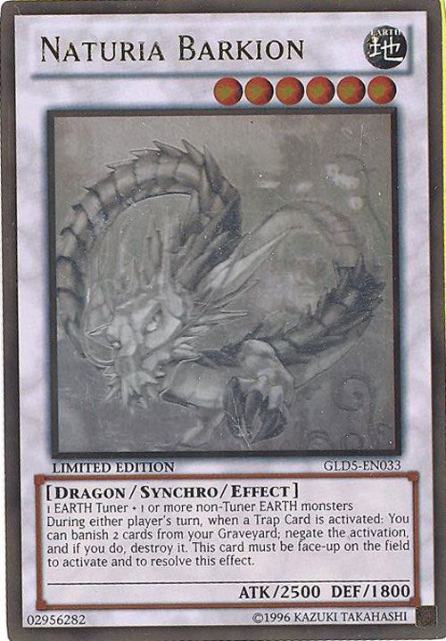 Yu-Gi-Oh Card - GLD5-EN033 - NATURIA BARKION (ghost/gold rare holo