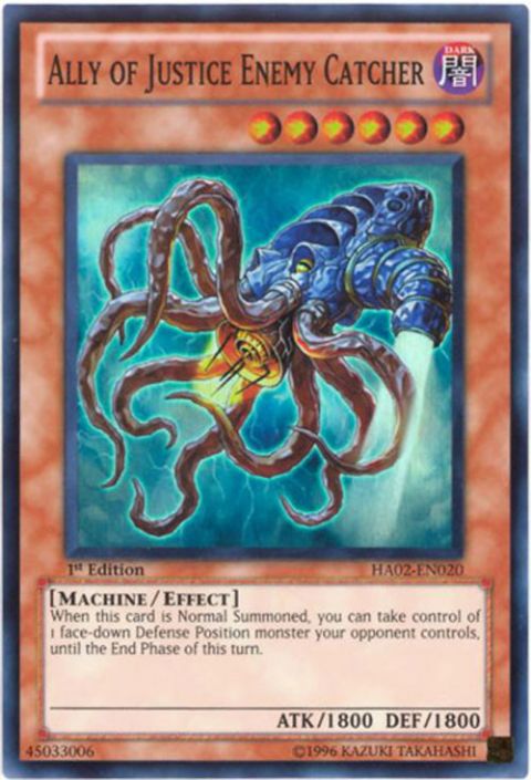 yugioh ally of justice cards Catastor [DT01-EN035] Rare destroy the monster immediately with this cards effect without flipping it face Ally of Justice Clausolas -